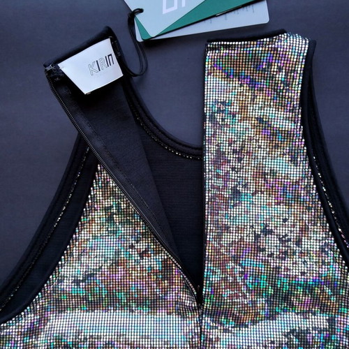KIRIN Peggy Gou Iridescent Holographic Top Silver New XS