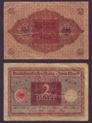 Germany 2 Mark 1920 banknote
