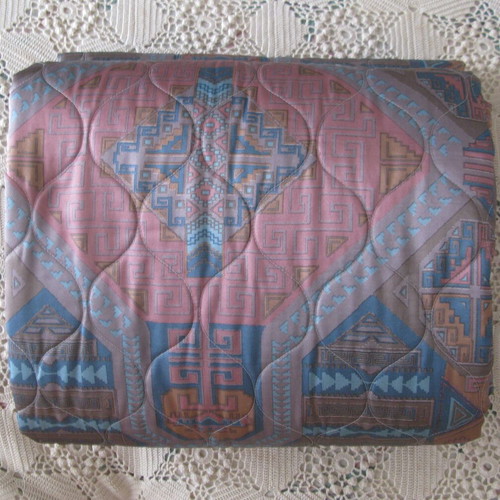 Cotton satin quilted bedspread for double bed like new
