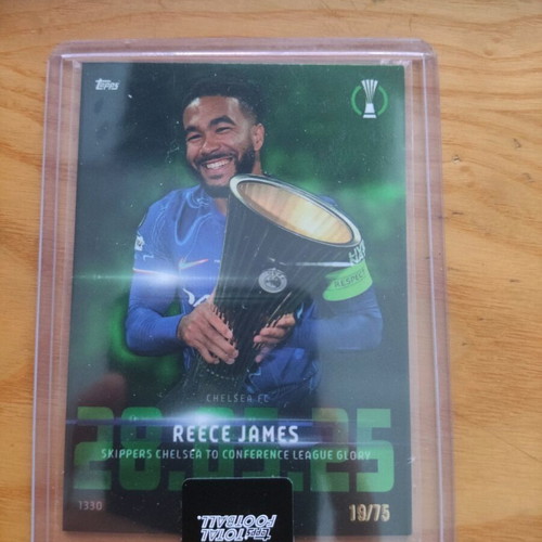 Topps Total Football Reece James UEFA Conference League Winners Chelsea card like new