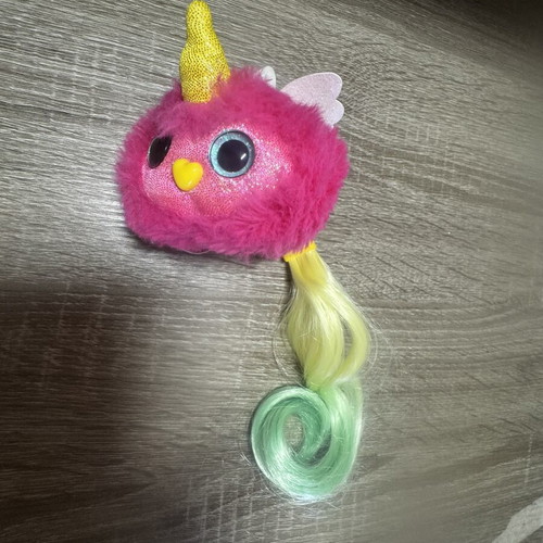 Plush Unicorn with Colorful Tail and Large Shiny Eyes like new