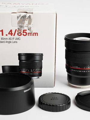 Samyang 85mm F1.4 Aspherical Lens for Sony used, open box