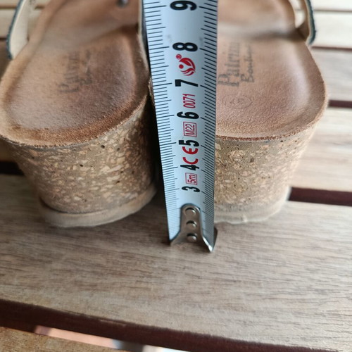 Patrizia Boutique leather sandals used, size 37, beige and brown