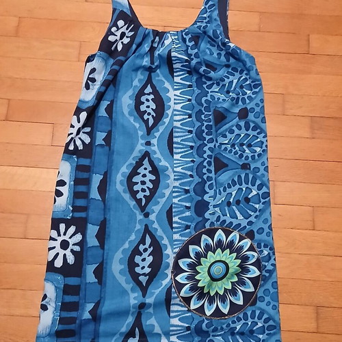Desigual magic blue floaty dress size 36 like new