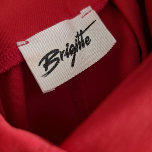Brigitte jumpsuit with open back, red, size S