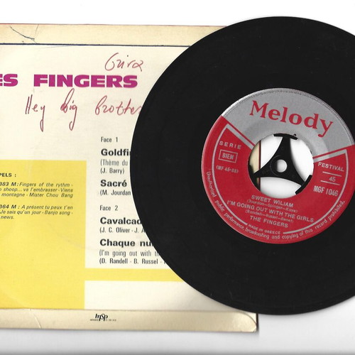 Fingers Goldfinger James Bond 45 record used, VG condition