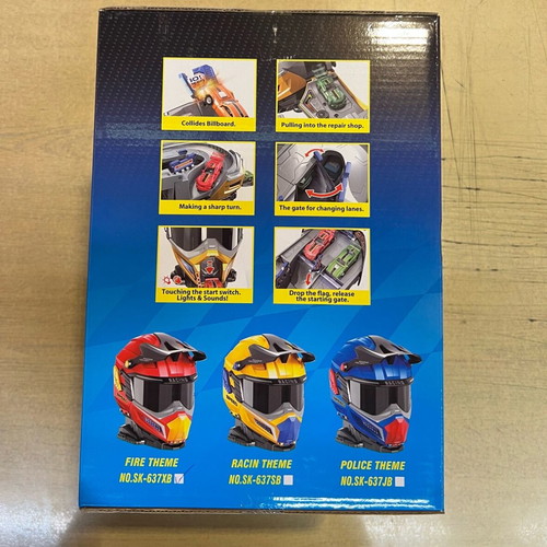 Car race track and moto cross helmet new