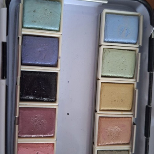 Vintage Pastel Watercolors case new