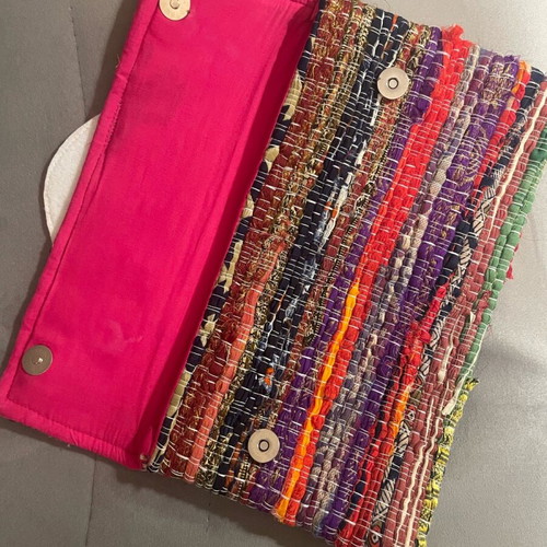 Handmade clutch bag new, multicolored