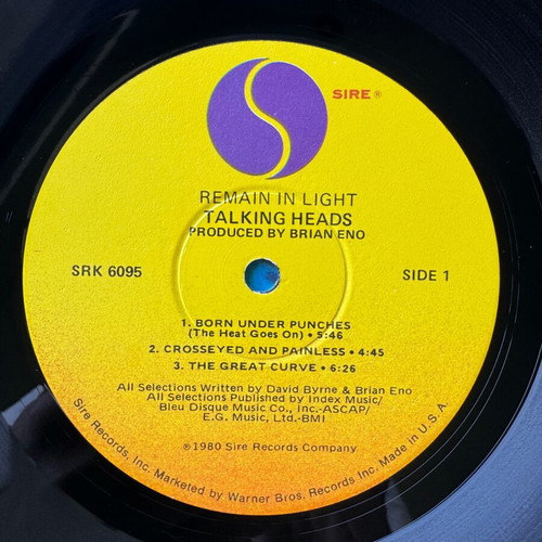 Talking Heads Remain In The Light LP used, 1st US 1980