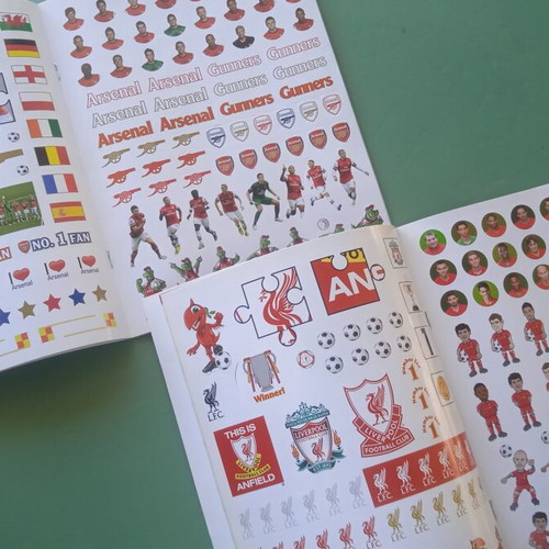 Football sticker books used, pack of 2
