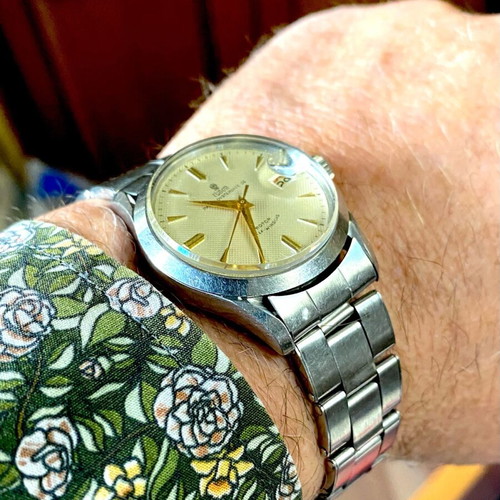 Tudor Prince Oysterdate 34 automatic watch with honeycomb dial