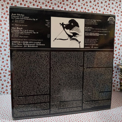 Sibelius Bruch Violin Concerto vinyl record used, classical