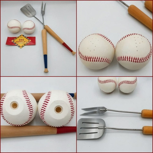 Hallmark baseball-themed BBQ utensil set