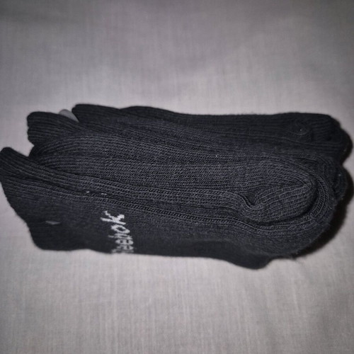 Reebok Kids Socks 3 Pairs Size 30-35 Black New
