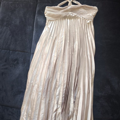 satin formal dress Abbey Lace-Up Slit A-Line Satin Formal Dress main image 0