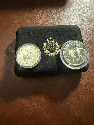 San Marino Proof Coin Collection 1994 World Cup like new