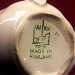  Πολύ όμορφο φλοραλ σετ τσαγιού, καφέ  και γλυκού Arabia Φινλανδίας σε άριστη κατάσταση