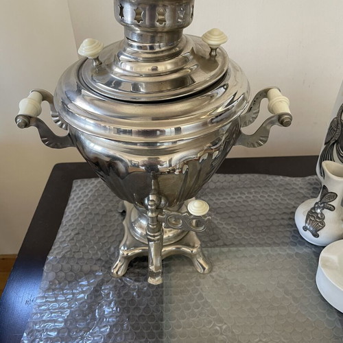Vintage Soviet Electric Samovar Tula 1970s with Original Manual and Cable