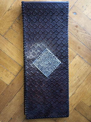 Large leather photo album used, rare collectible