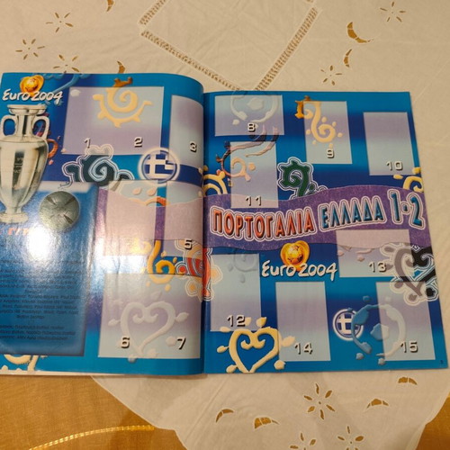 Euro 2004 empty sticker album