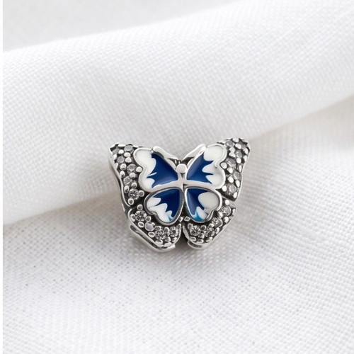 Pandora Blue Butterfly Sparkling Charm S925 ALE new