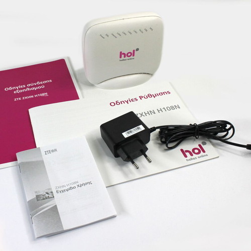 Wireless Modem Router ZTE ZXHN H108N used with 4 Ethernet ports