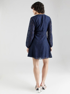 About You dress, dark blue, size M, wrap with belt