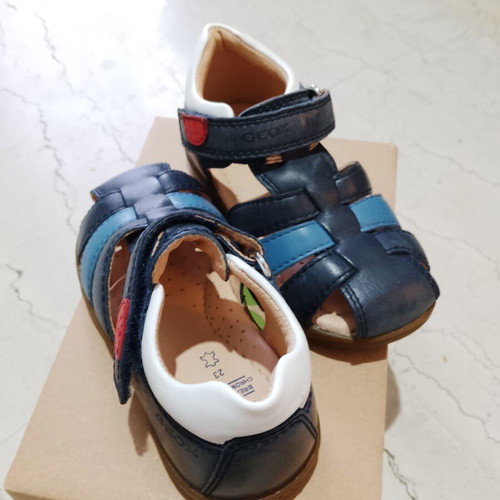 Geox B Sandal Macchia kids sandals size 23 like new, blue leather