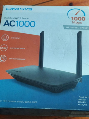 Linksys E5350 AC1000 WiFi 5 ρούτερ, σαν καινούργιο, πλήρες σετ με καλώδια
