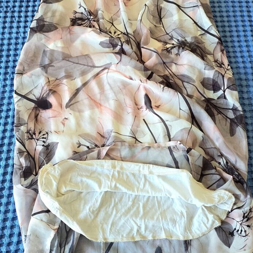 Romantic dress size Small with cotton bodycon and floral tulle