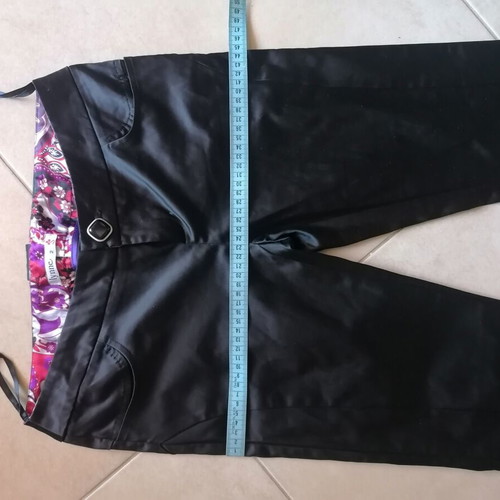 A-Style women's vintage pants refurbished, size M 38 10, black
