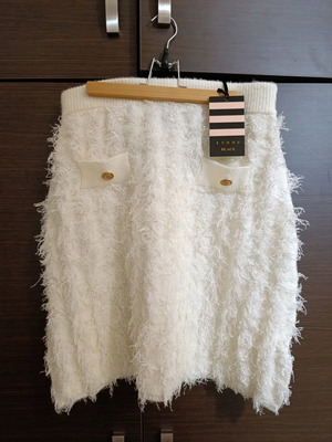 Φούστα μπουκλέ Lynne καινούργια, μέγεθος M, άσπρη και μπεζ