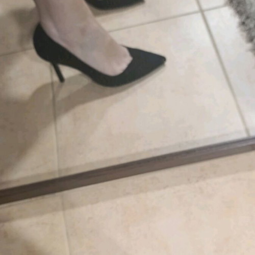 Stradivarius black pumps size 37 like new, 7.5 cm heel