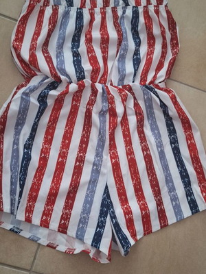 Shein colorful romper shorts, size M