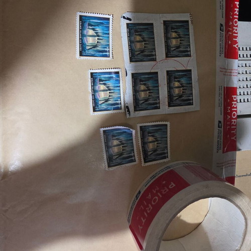 American express mail stamps used