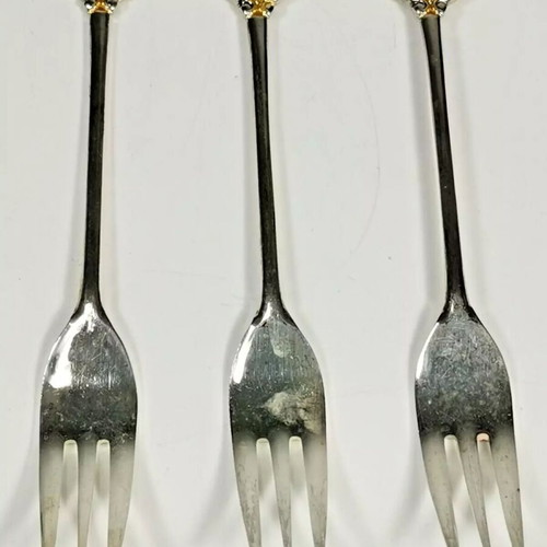 80s Zashikibuta Pig silver-plated spoons and forks Sanrio like new