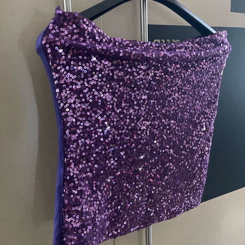 Strapless top purple like new, size M/L