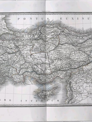 Χάρτης της Μικράς Ασίας 1842 μεταχειρισμένος, λιθόγραφος