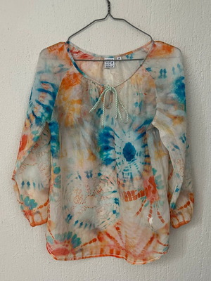 Boho top Emily Van Den Bergh like new, size 38, colorful