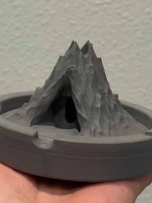 Volcano-shaped ashtray new condition