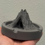 Volcano-shaped ashtray new condition