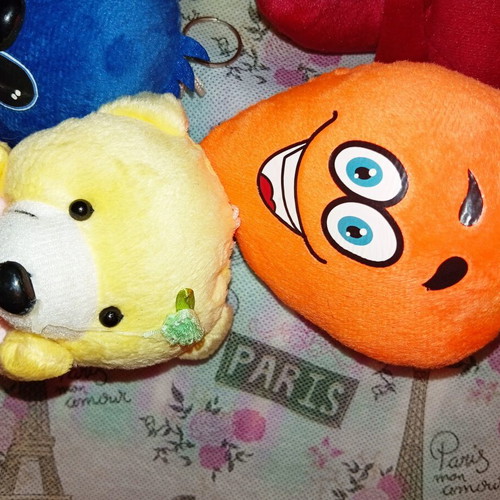 Plush keychains set of 9 assorted figures
