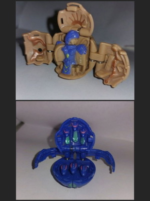 Bakugan pack with Lars Lion and Exedra figures like new
