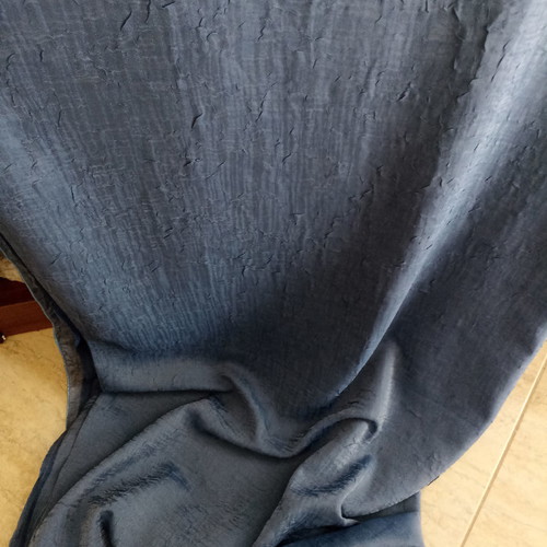 Spanish fabric curtain dark blue with weight, new, opaque
