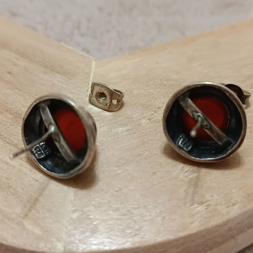 Silver 925 earrings with semi-precious stone like new