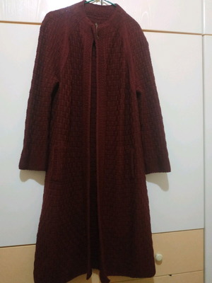 Knitted handmade coat like new, size XL