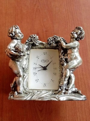 Vintage Berger table clock used, Italian decorative