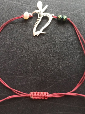 Bracelet gouri like new with silver element and semi-precious stones