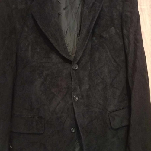 Men's black velvet coat used, size XL